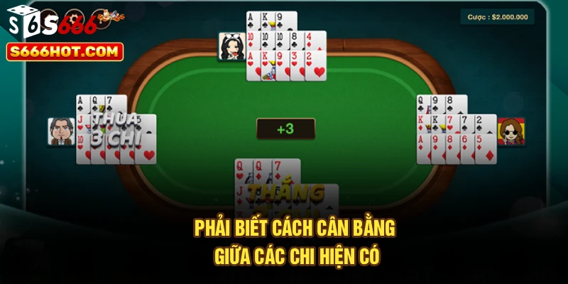 Phải biết cách cân bằng giữa các chi hiện có