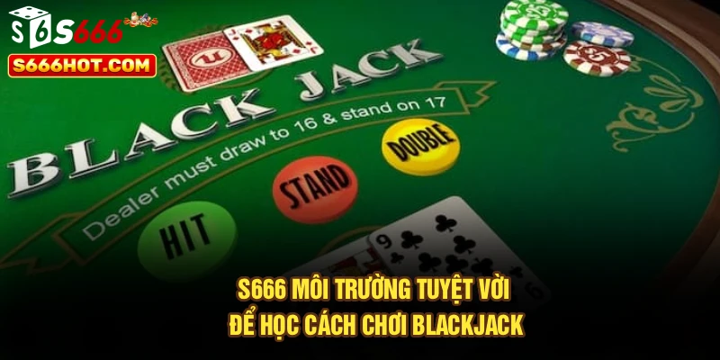 S666 môi trường tuyệt vời để học cách chơi Blackjack